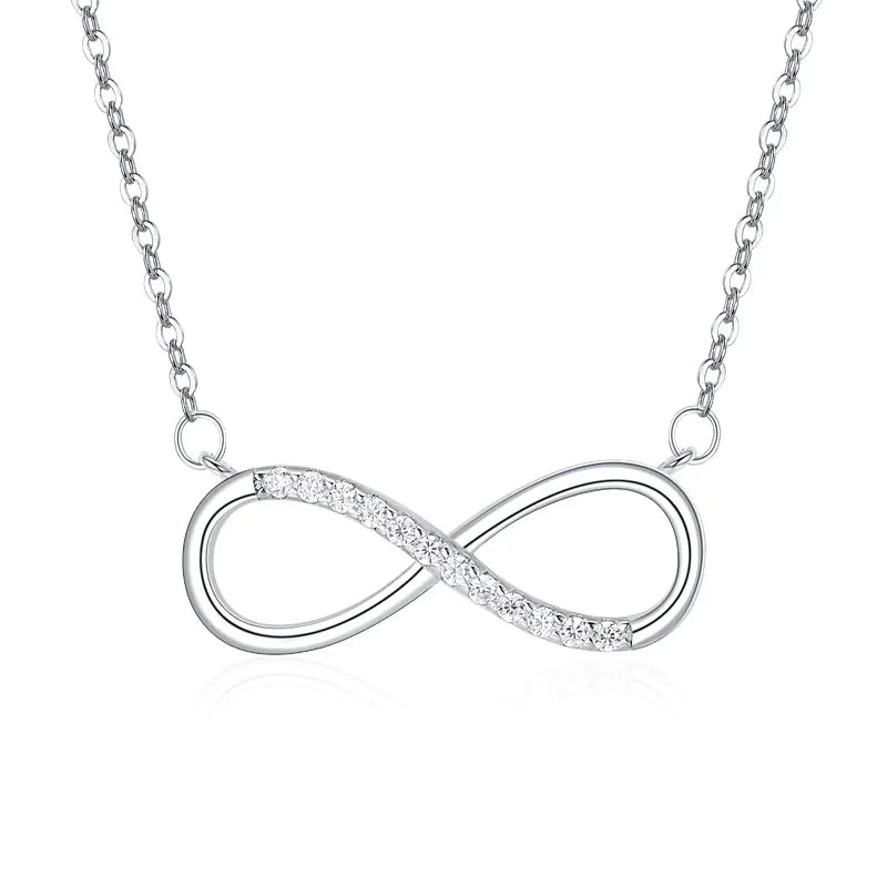 Infinity Bond Necklace on a white background