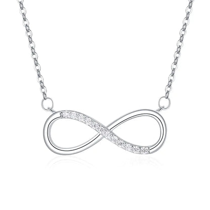 Infinity Bond Necklace on a white background